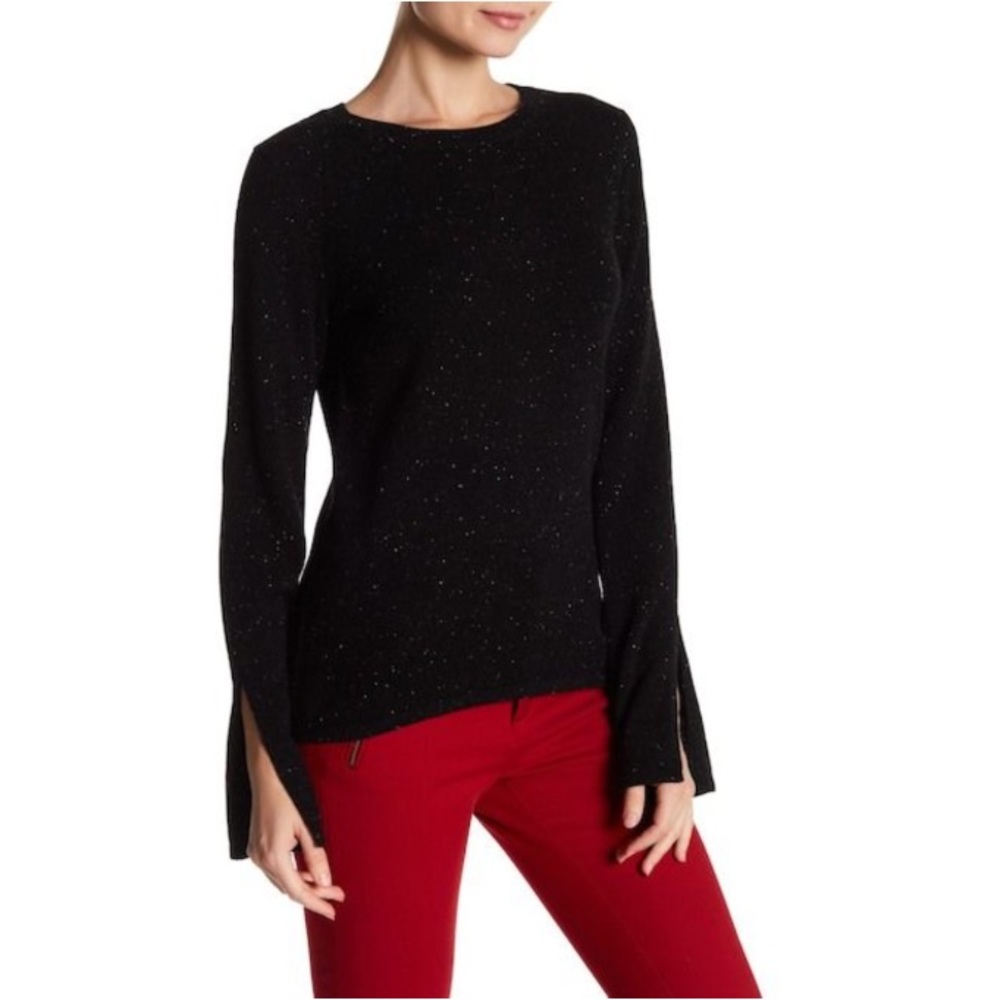 Philosophy Cashere Split Bell Sleeve Crew Sweater
